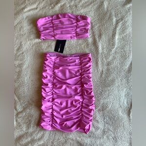Fashion nova pink skirt set